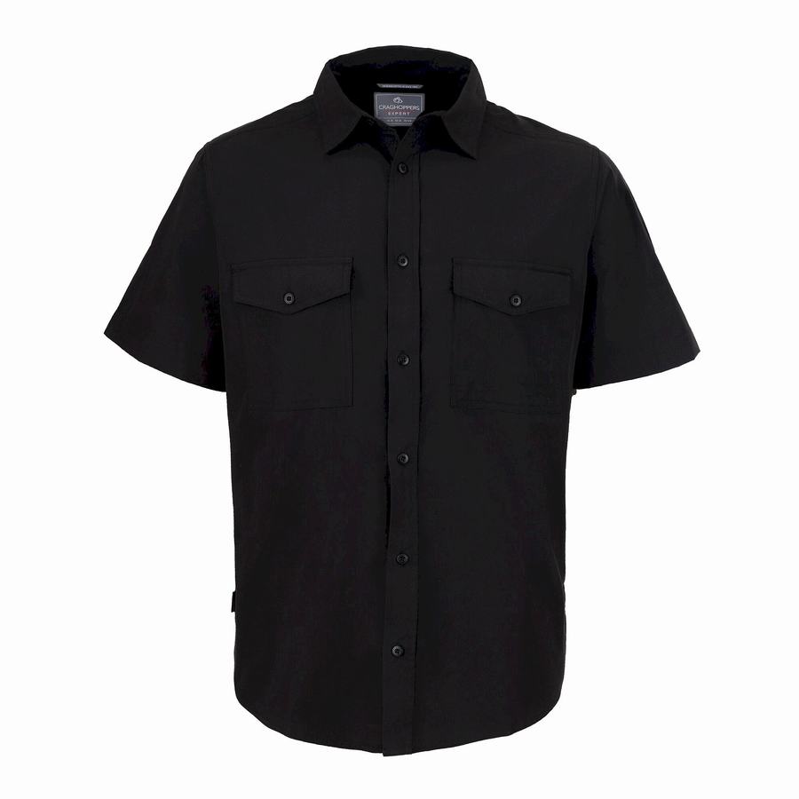 Chemises Craghoppers Expert Kiwi Corta Sleeved Homme Noir | EMJ3625LC