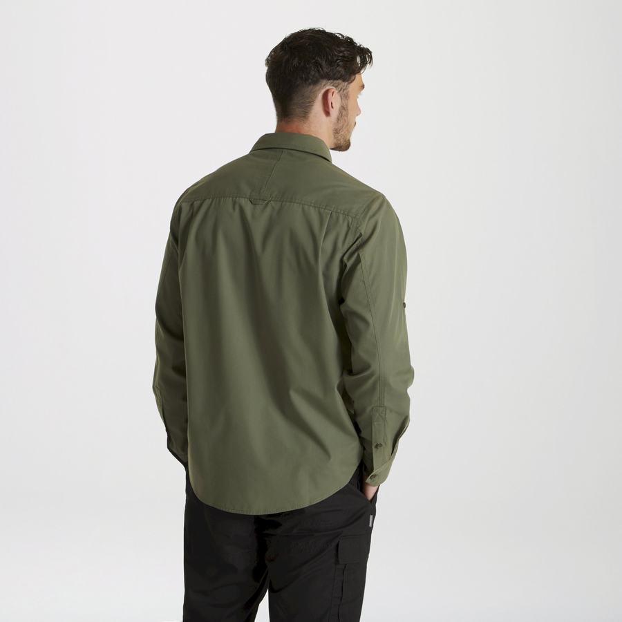 Chemises Craghoppers Expert Kiwi Long Sleeved Homme Vert Foncé | MUN9852YN