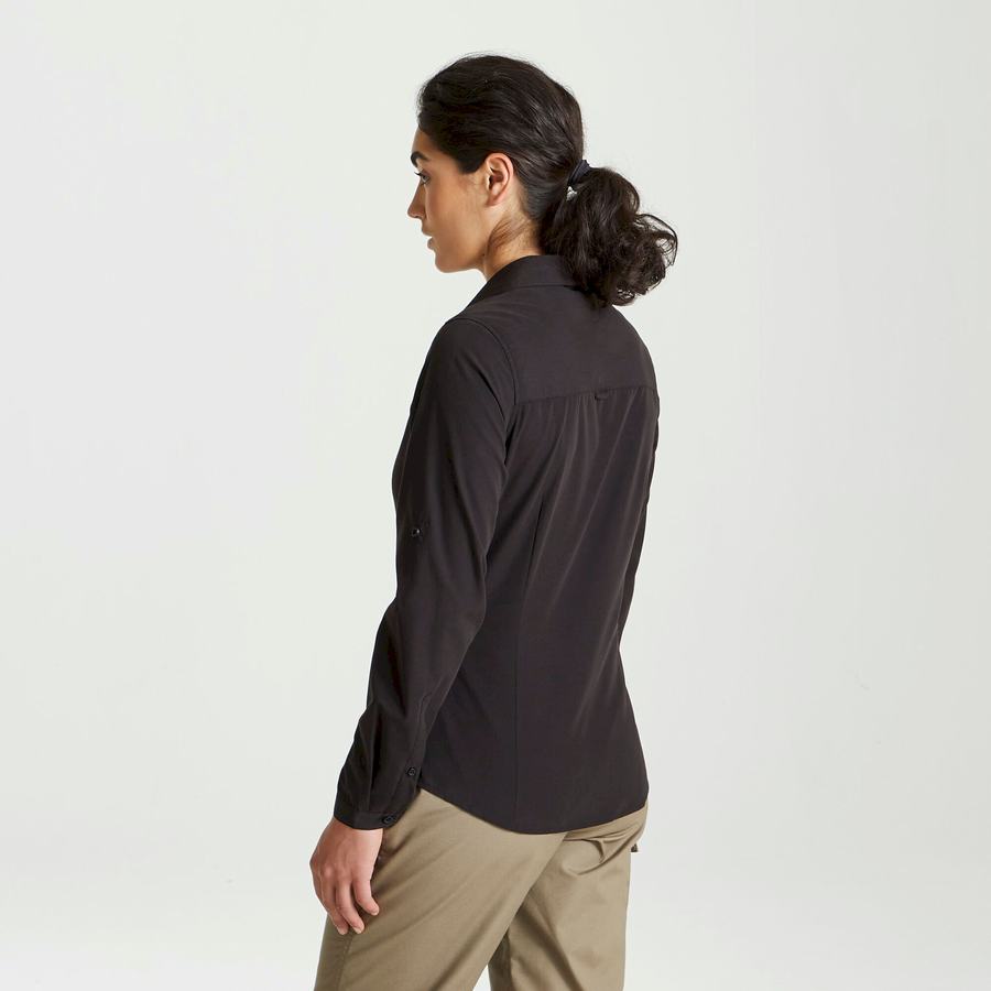 Chemises Craghoppers Expert Kiwi Long Sleeved Femme Noir | THX5717SH