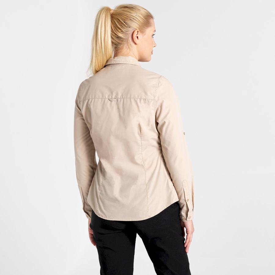 Chemises Craghoppers Kiwi II Long Sleeved Femme Marron | MYO2481HF