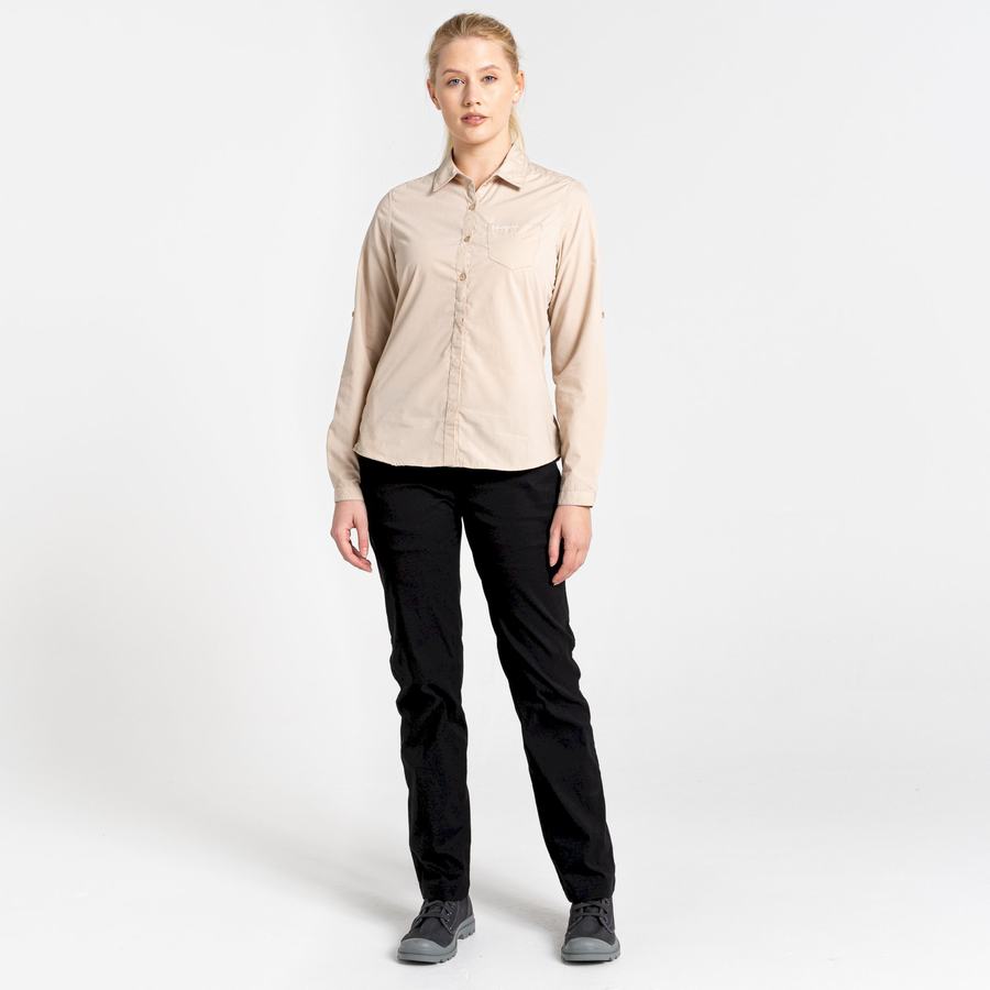 Chemises Craghoppers Kiwi II Long Sleeved Femme Marron | MYO2481HF