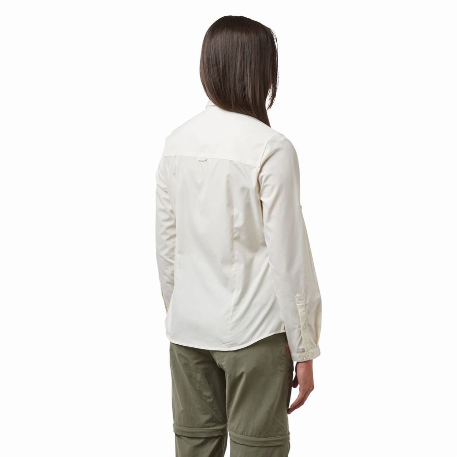 Chemises Craghoppers Kiwi II Long Sleeved Femme Blanche | QFX3616VX