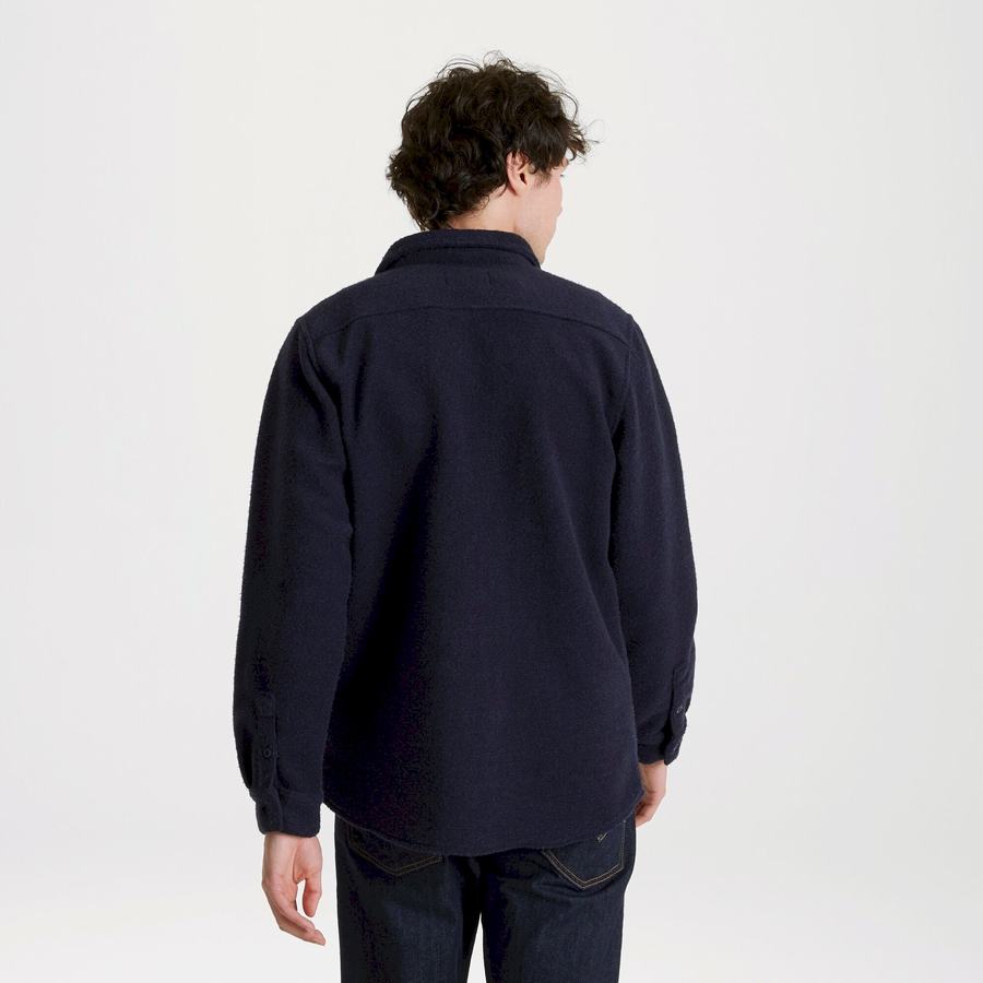 Chemises Craghoppers Leroy Long Sleeved Homme Bleu Bleu Marine | MNH5829UF