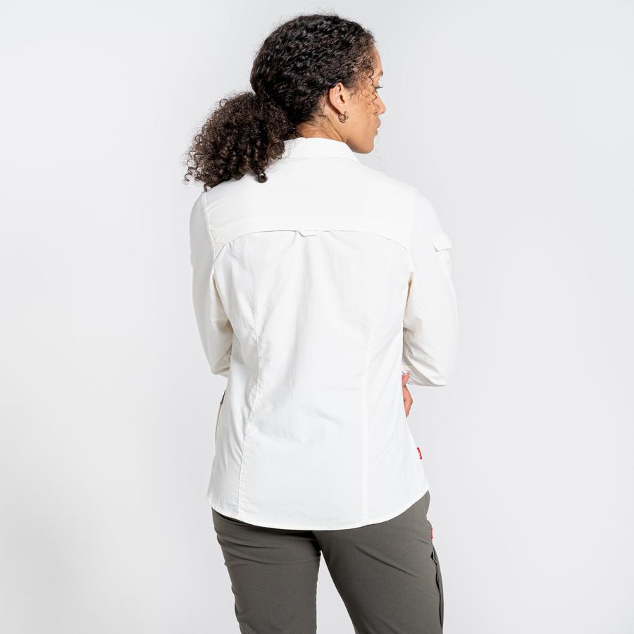 Chemises Craghoppers NosiLife Adventure II Long Sleeved Femme Blanche | ALL6613ZT