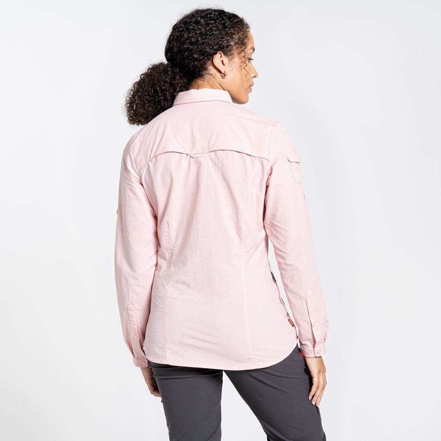 Chemises Craghoppers NosiLife Adventure II Long Sleeved Femme Rose | EWC156KZ