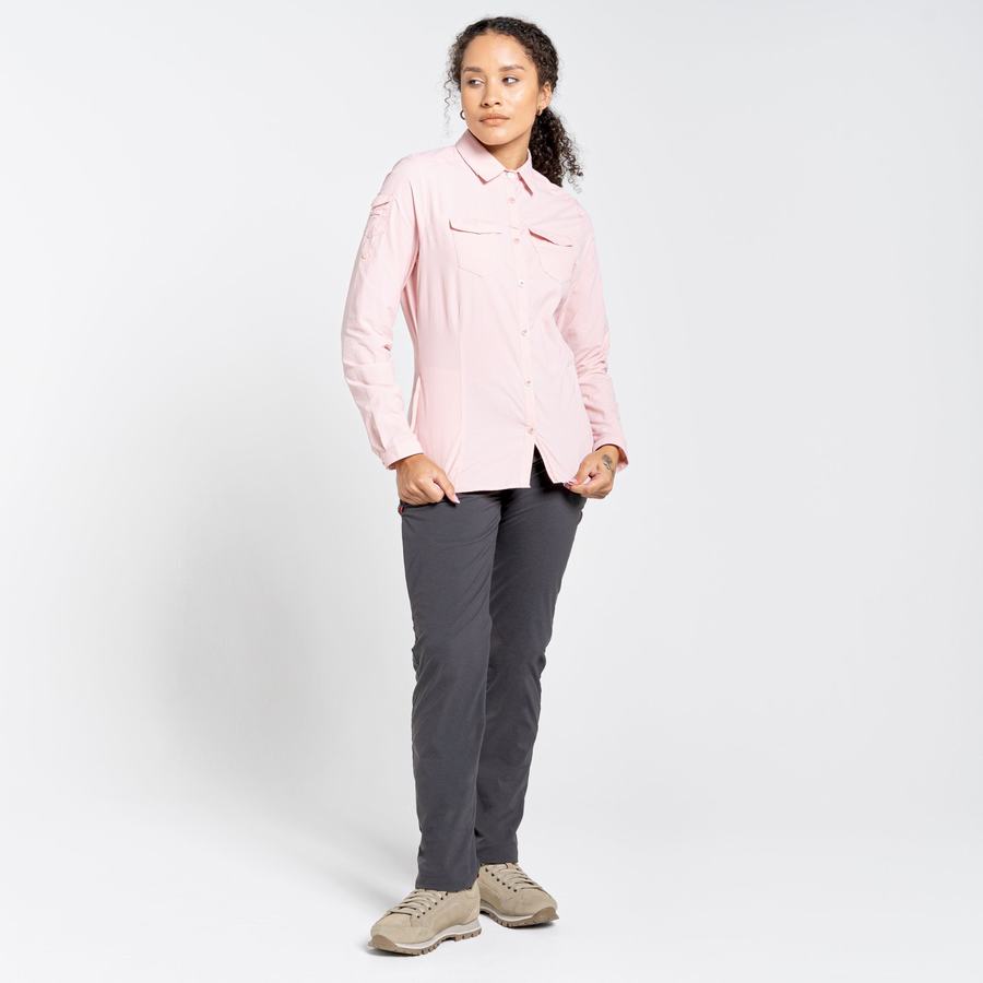 Chemises Craghoppers NosiLife Adventure II Long Sleeved Femme Rose | EWC156KZ