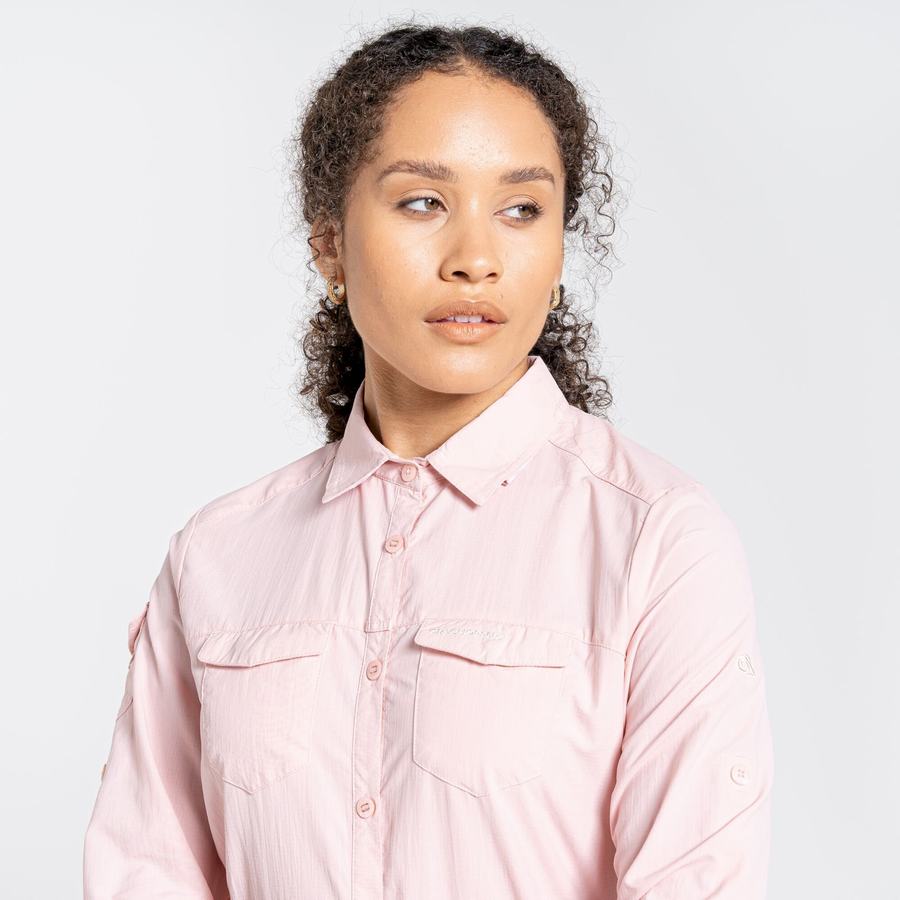 Chemises Craghoppers NosiLife Adventure II Long Sleeved Femme Rose | EWC156KZ