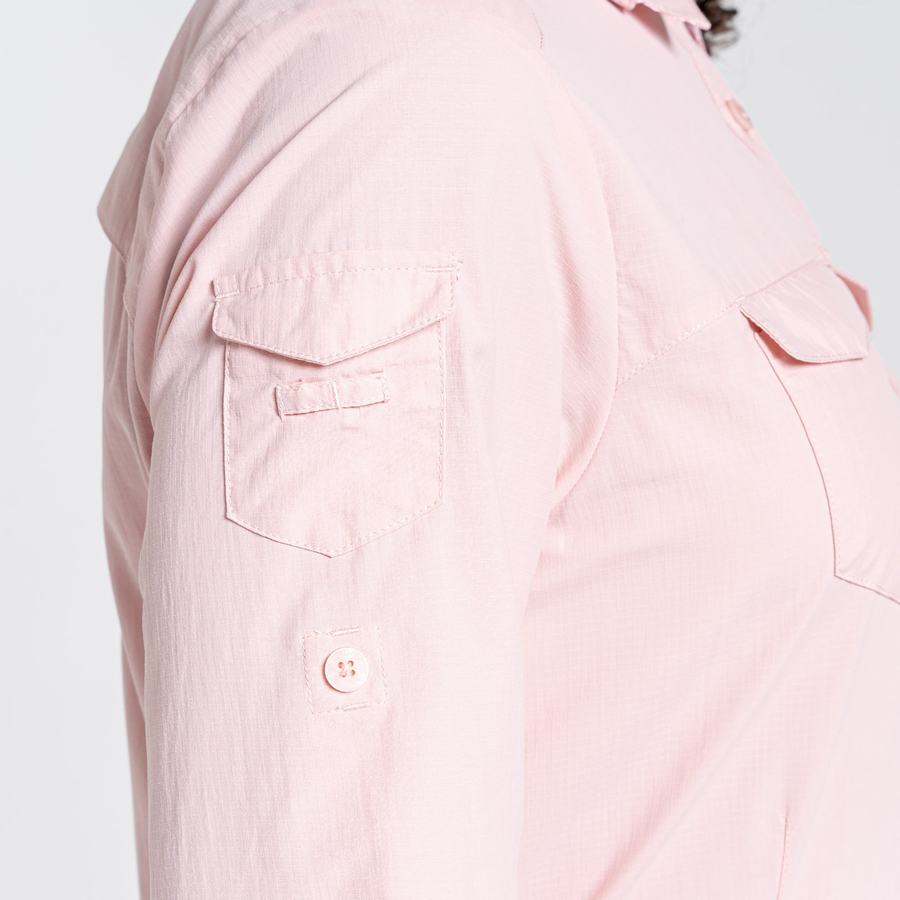 Chemises Craghoppers NosiLife Adventure II Long Sleeved Femme Rose | EWC156KZ