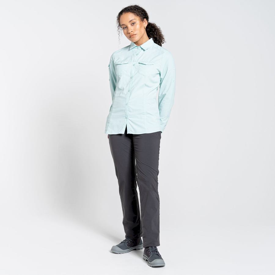 Chemises Craghoppers NosiLife Adventure II Long Sleeved Femme Vert | IRW514PB