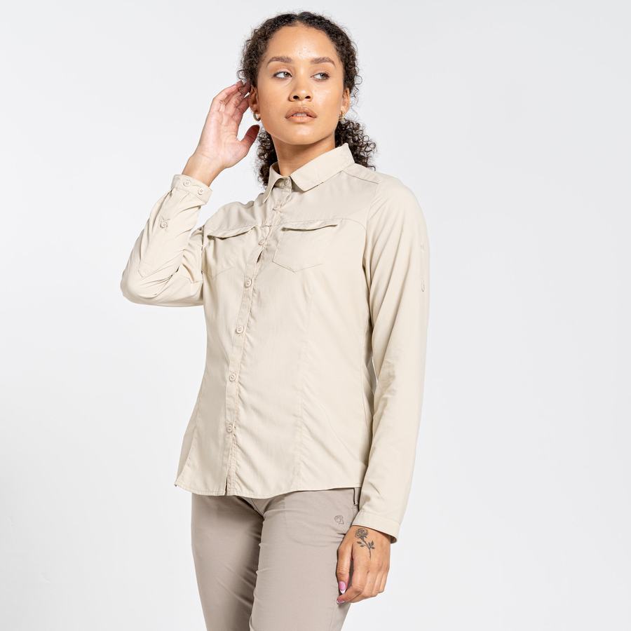 Chemises Craghoppers NosiLife Adventure II Long Sleeved Femme Marron | MFD2355BC