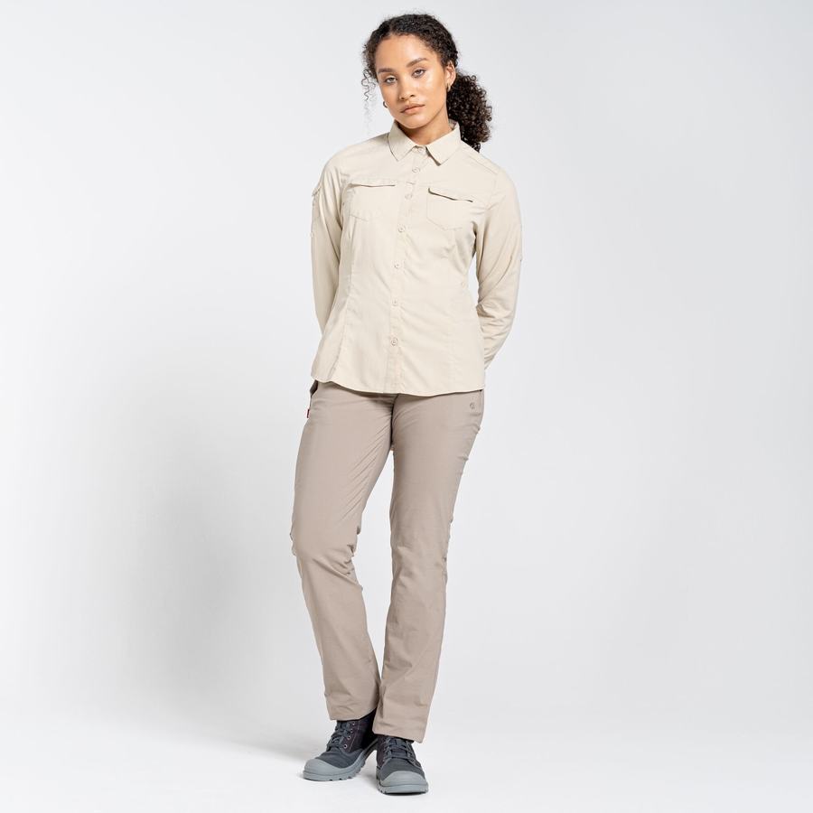 Chemises Craghoppers NosiLife Adventure II Long Sleeved Femme Marron | MFD2355BC