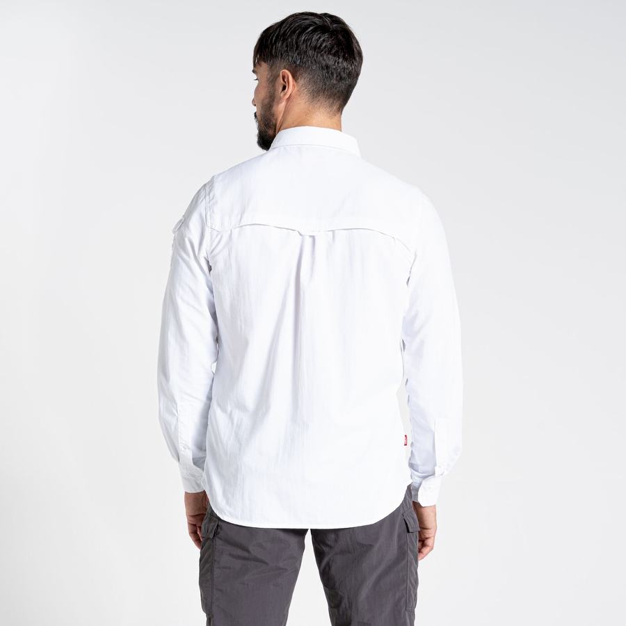 Chemises Craghoppers NosiLife Adventure II Long Sleeved Homme Blanche | NBW5831PF