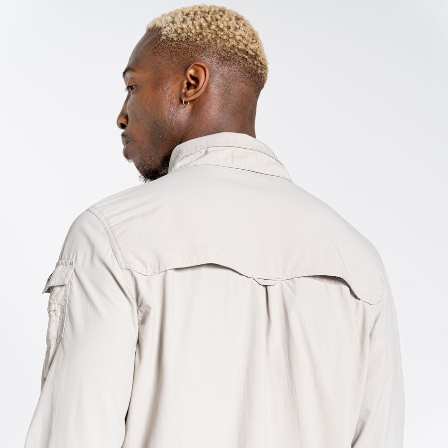 Chemises Craghoppers NosiLife Adventure II Long Sleeved Homme Blanche | RYK196SM