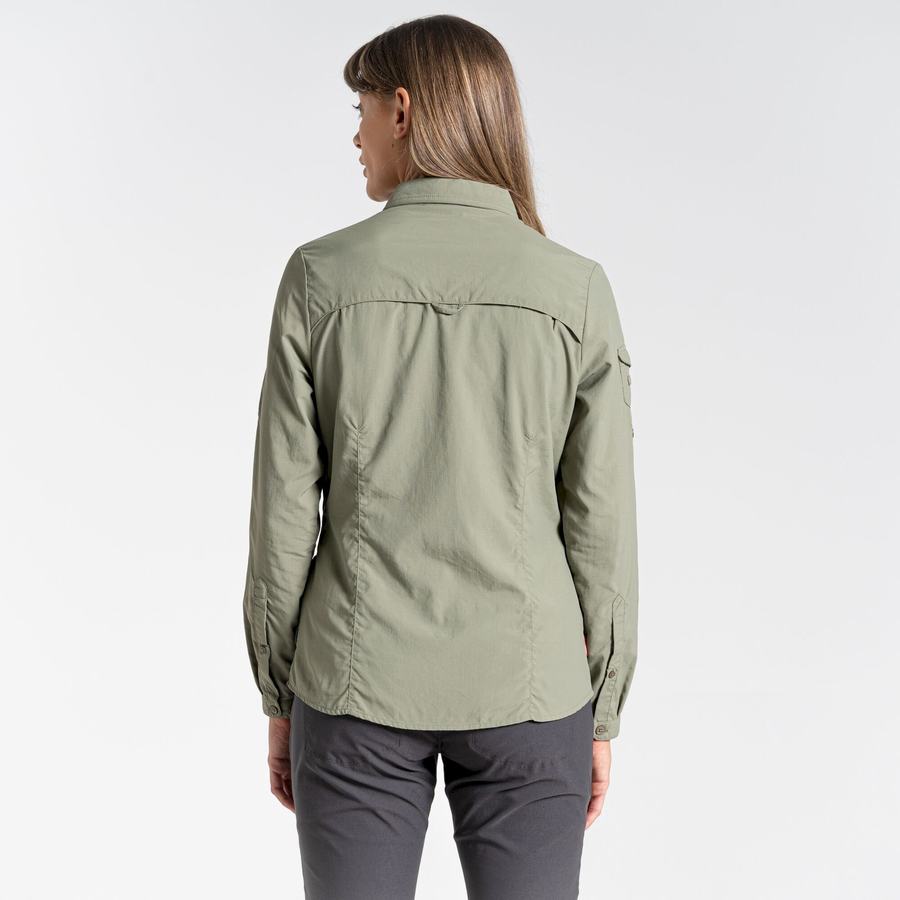 Chemises Craghoppers NosiLife Adventure II Long Sleeved Femme Vert Foncé | VRU8842KD