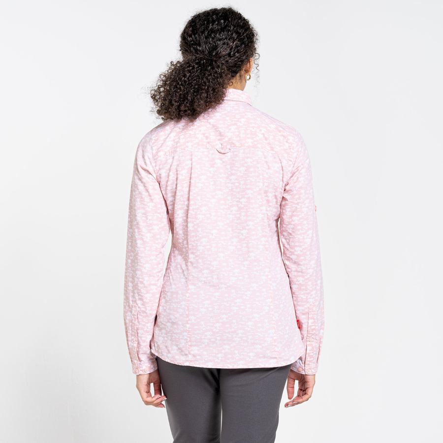 Chemises Craghoppers NosiLife Callo Long Sleeved Femme Rose | KQK8032TP