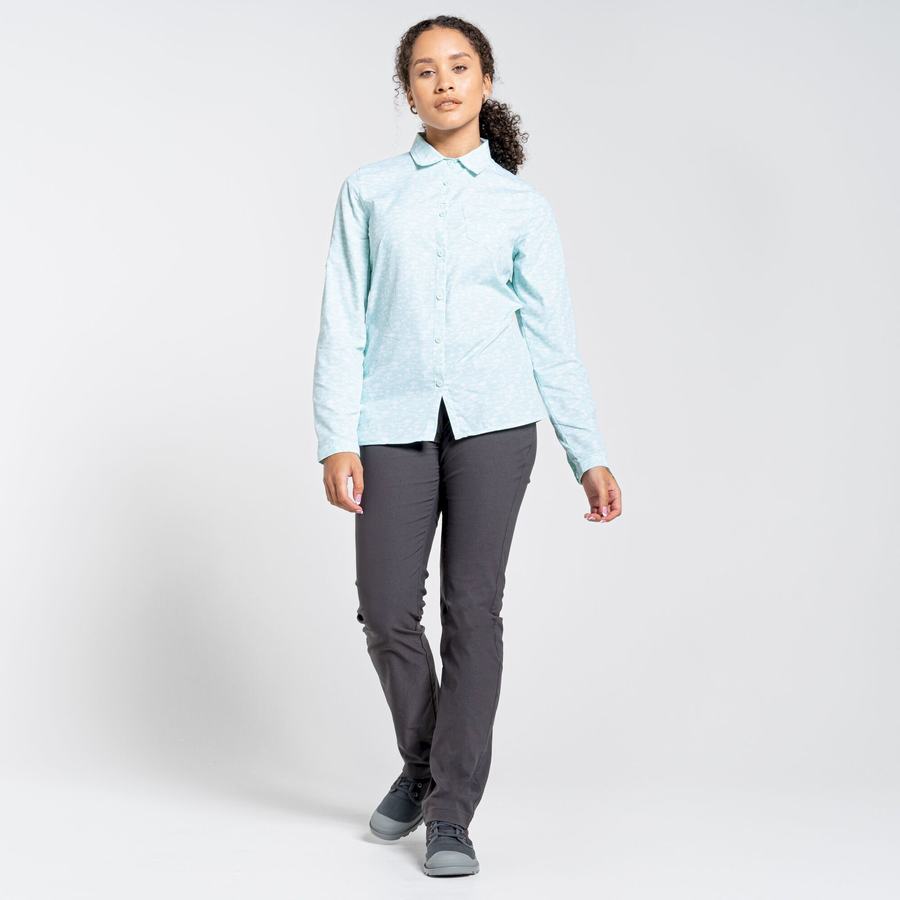 Chemises Craghoppers NosiLife Callo Long Sleeved Femme Vert | WMO4441QM