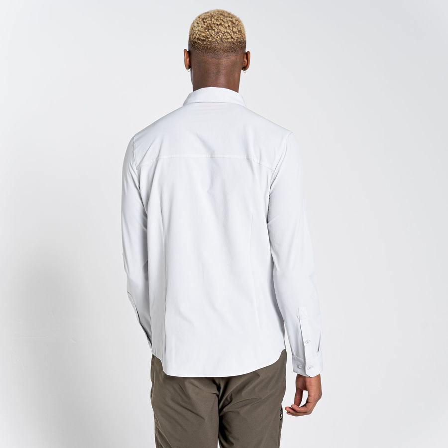 Chemises Craghoppers NosiLife Hedley Long Sleeved Homme Argent | OEC325DQ