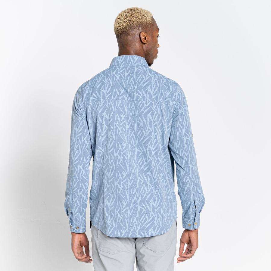 Chemises Craghoppers NosiLife Pinyon Long Sleeved Homme Bleu | IZW6385AU