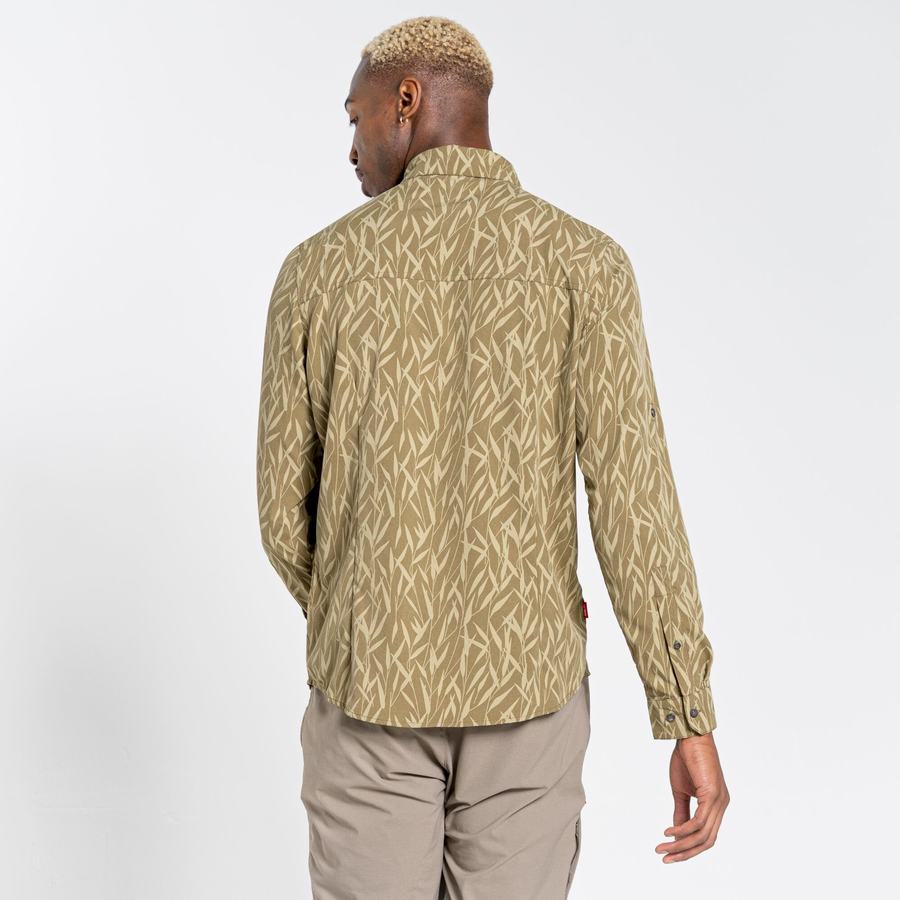 Chemises Craghoppers NosiLife Pinyon Long Sleeved Homme Vert | UAU4036LO