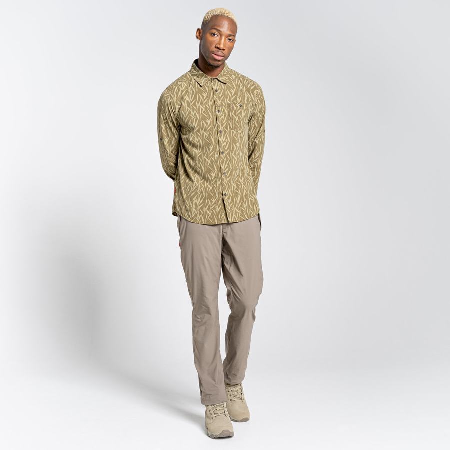 Chemises Craghoppers NosiLife Pinyon Long Sleeved Homme Vert | UAU4036LO