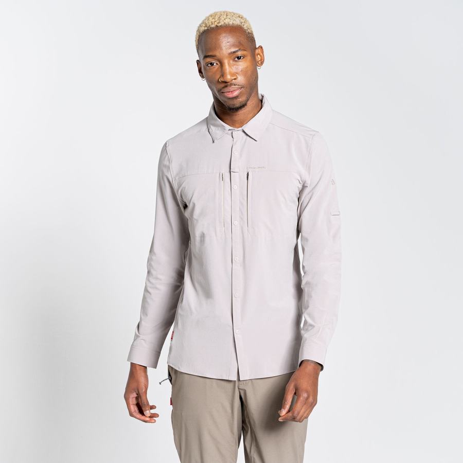 Chemises Craghoppers NosiLife Pro IV Long Sleeved Homme Blanche | GMG6277OE