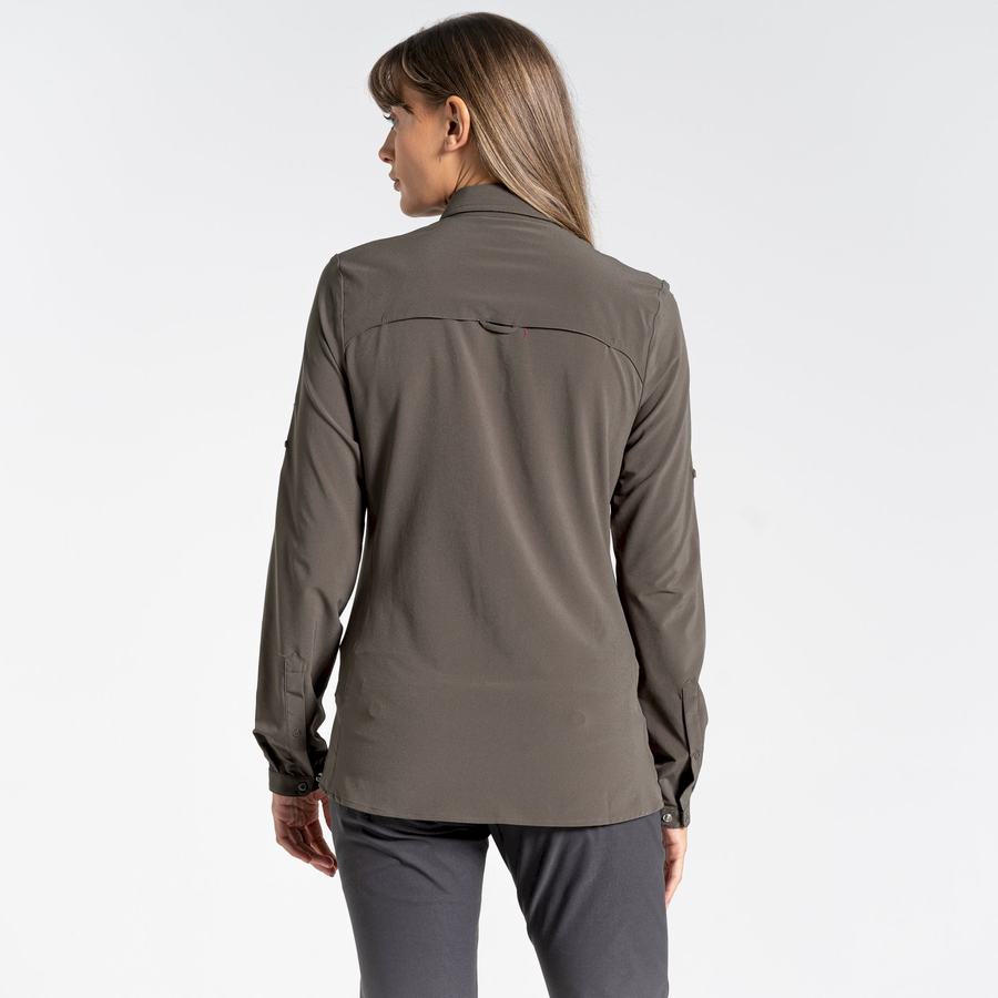 Chemises Craghoppers NosiLife Pro IV Long Sleeved Femme Kaki | UDJ9810RE