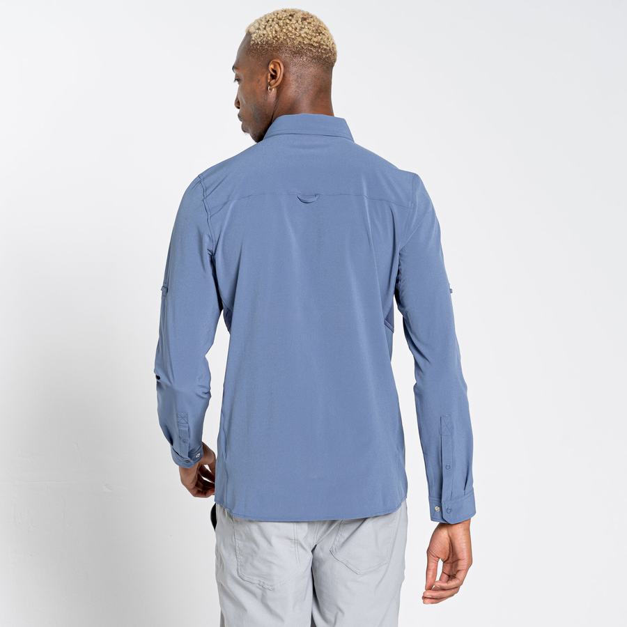 Chemises Craghoppers NosiLife Pro IV Long Sleeved Homme Bleu | ZDP4975PX