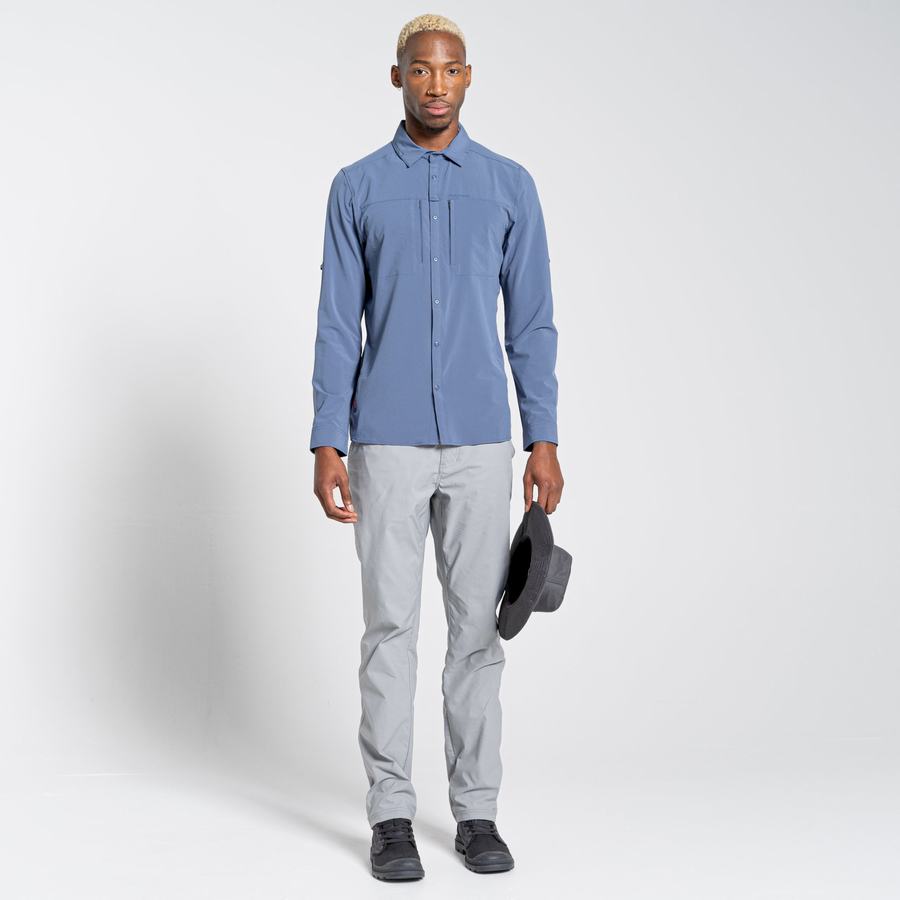 Chemises Craghoppers NosiLife Pro IV Long Sleeved Homme Bleu | ZDP4975PX