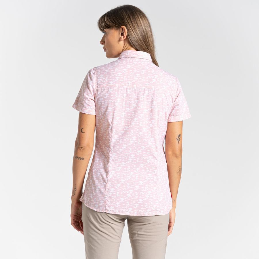 Chemises Craghoppers NosiLife Tillia Corta Sleeved Femme Rose | FEP7082OI