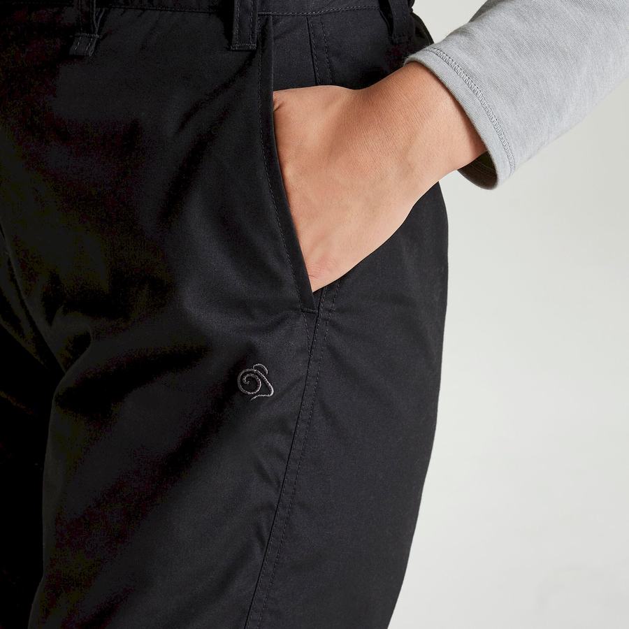 Pantalons Craghoppers Expert Kiwi Femme Noir | JMF458KA