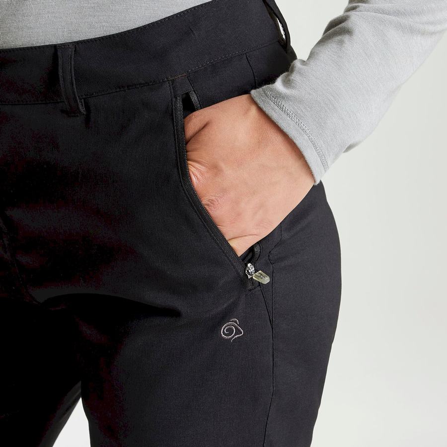 Pantalons Craghoppers Expert Kiwi Pro Stretch Femme Noir | AEG4122HZ