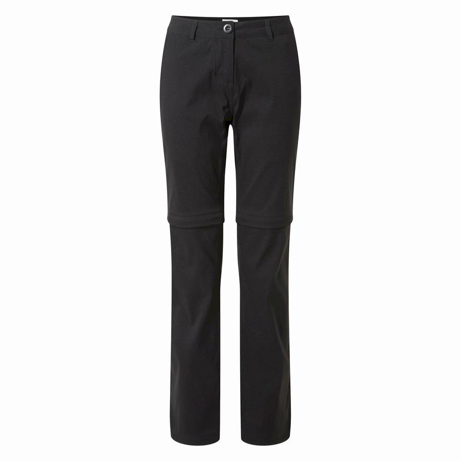 Pantalons Craghoppers Kiwi Pro II Femme Noir | ZTP6465NR