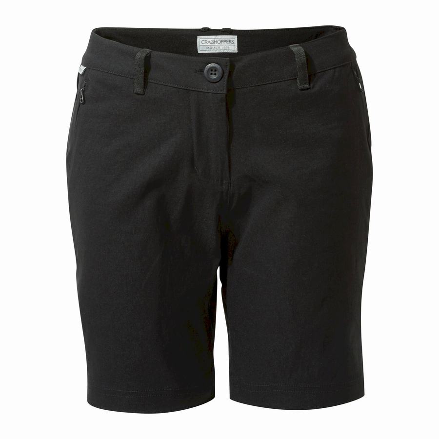 Shorts Craghoppers Stretch Kiwi Pro III Femme Noir | MVK917QX