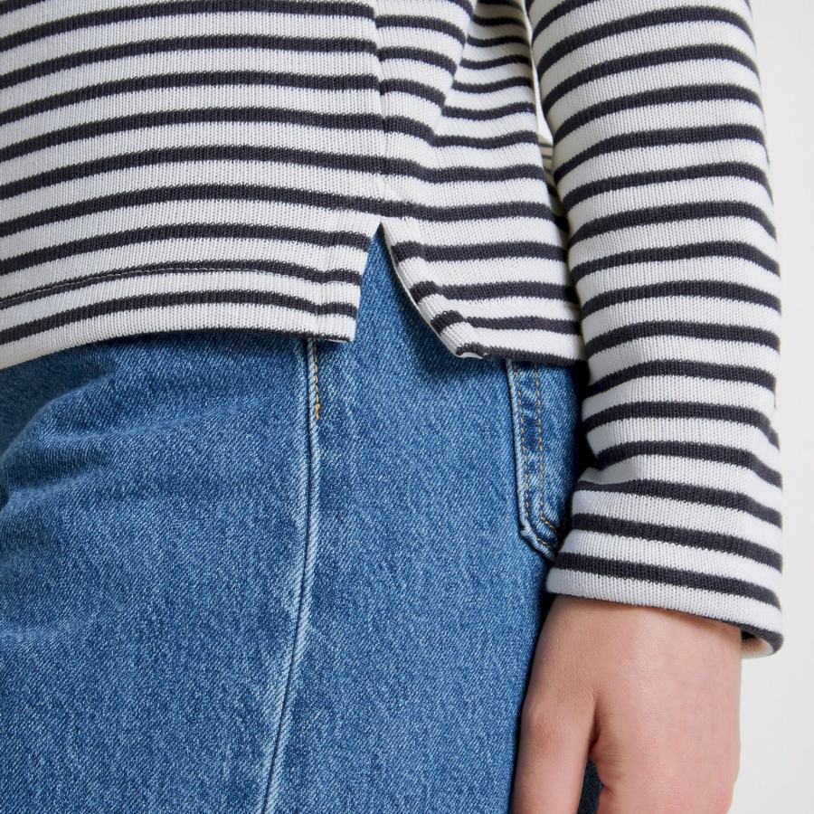 Sweats Craghoppers Neela Crew Neck Femme Bleu Bleu Marine Stripes | SGR3646ES