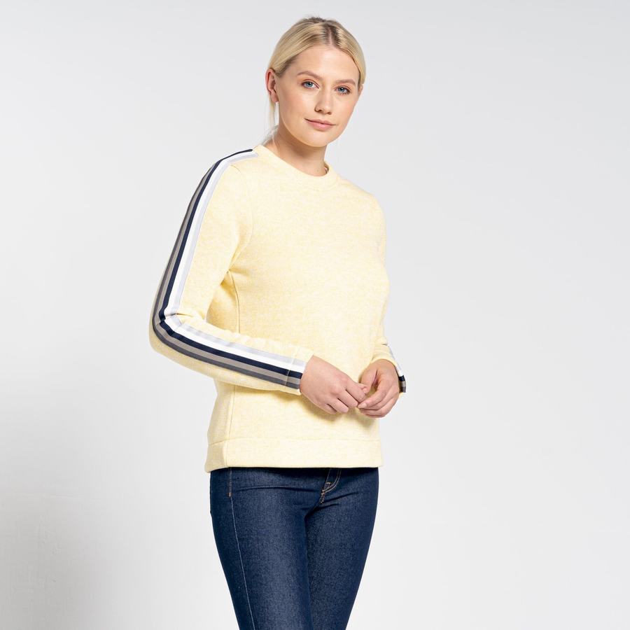 Sweats Craghoppers Pinalla Crew Neck Femme Jaune | CXN1322QF