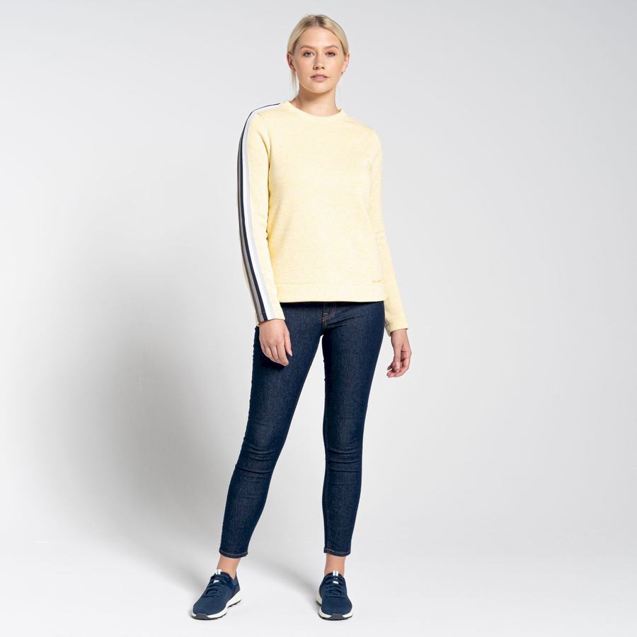 Sweats Craghoppers Pinalla Crew Neck Femme Jaune | CXN1322QF