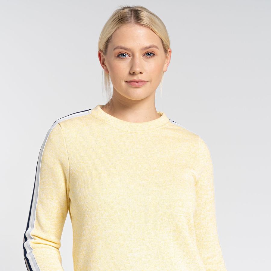 Sweats Craghoppers Pinalla Crew Neck Femme Jaune | CXN1322QF