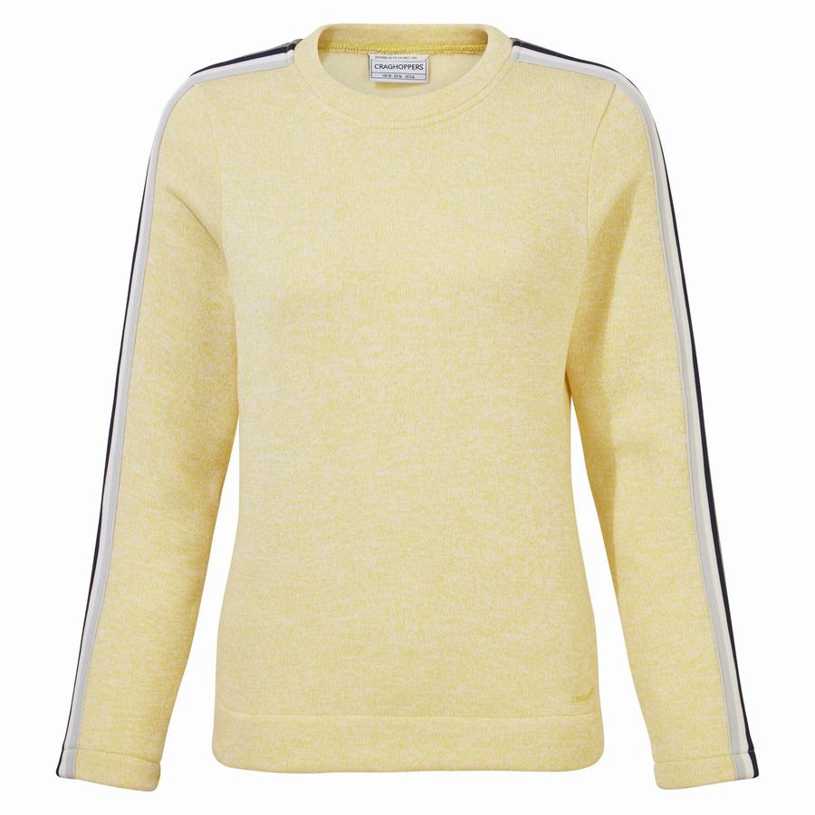 Sweats Craghoppers Pinalla Crew Neck Femme Jaune | CXN1322QF