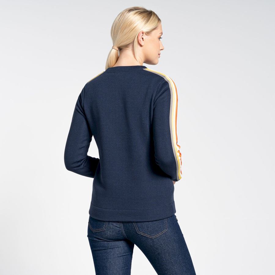 Sweats Craghoppers Pinalla Crew Neck Femme Bleu Bleu Marine | PLP7359WD