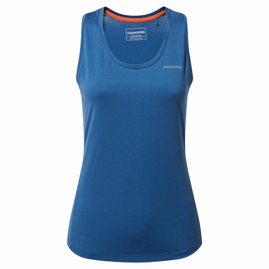 T Shirts Craghoppers Aliso Vest Top Femme Bleu | AMC7586GW