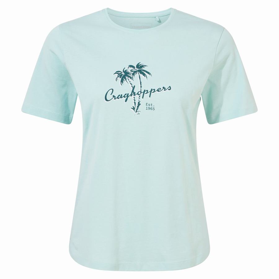 T Shirts Craghoppers Ally Corta Sleeved Femme Vert | HDU8875ZT