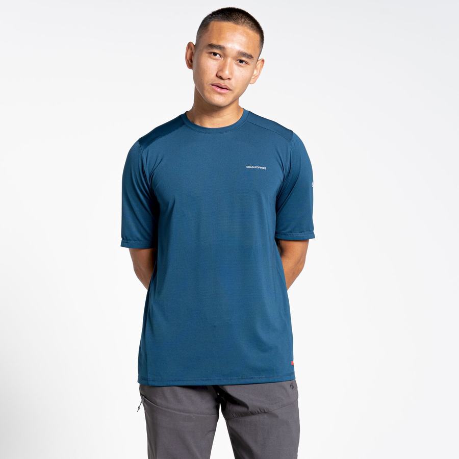 T Shirts Craghoppers Belardo Corta Sleeved Homme Bleu Marine Bleu | TJZ6262HH