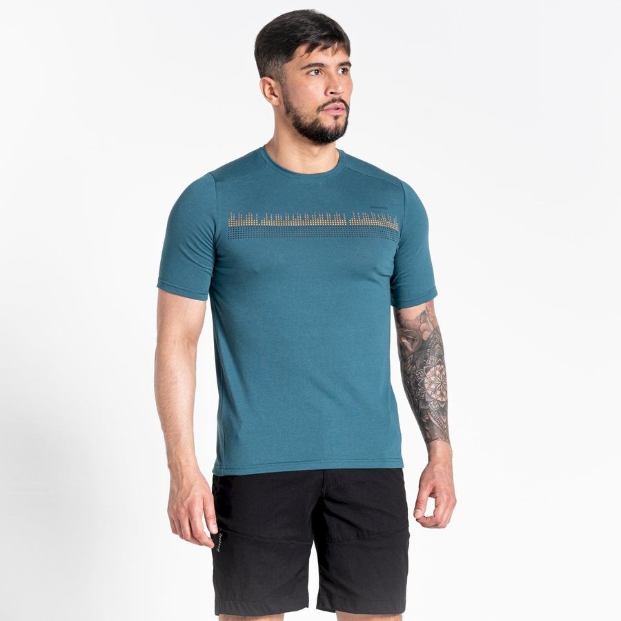 T Shirts Craghoppers Dynamic Corta Sleeved Homme Vert | ITG8589NU