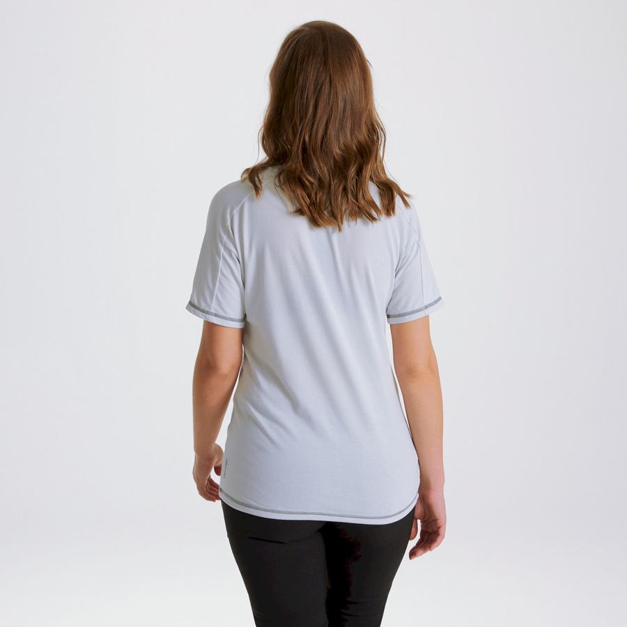 T Shirts Craghoppers Dynamic Corta Sleeved Femme Grise | MQK5215GI