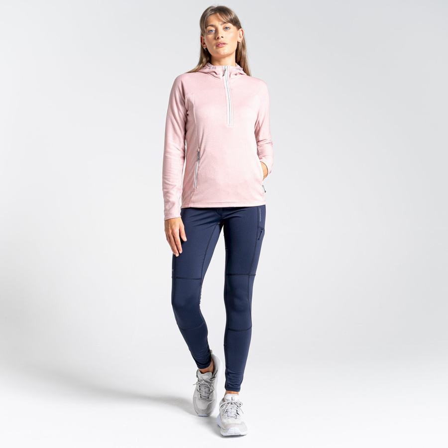 T Shirts Craghoppers Dynamic Encapuchonné Half Zip Top Femme Rose | DGR892YX