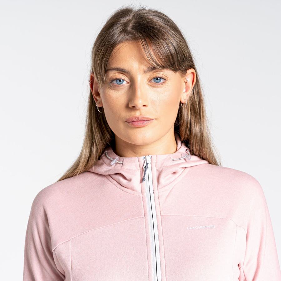 T Shirts Craghoppers Dynamic Encapuchonné Half Zip Top Femme Rose | DGR892YX