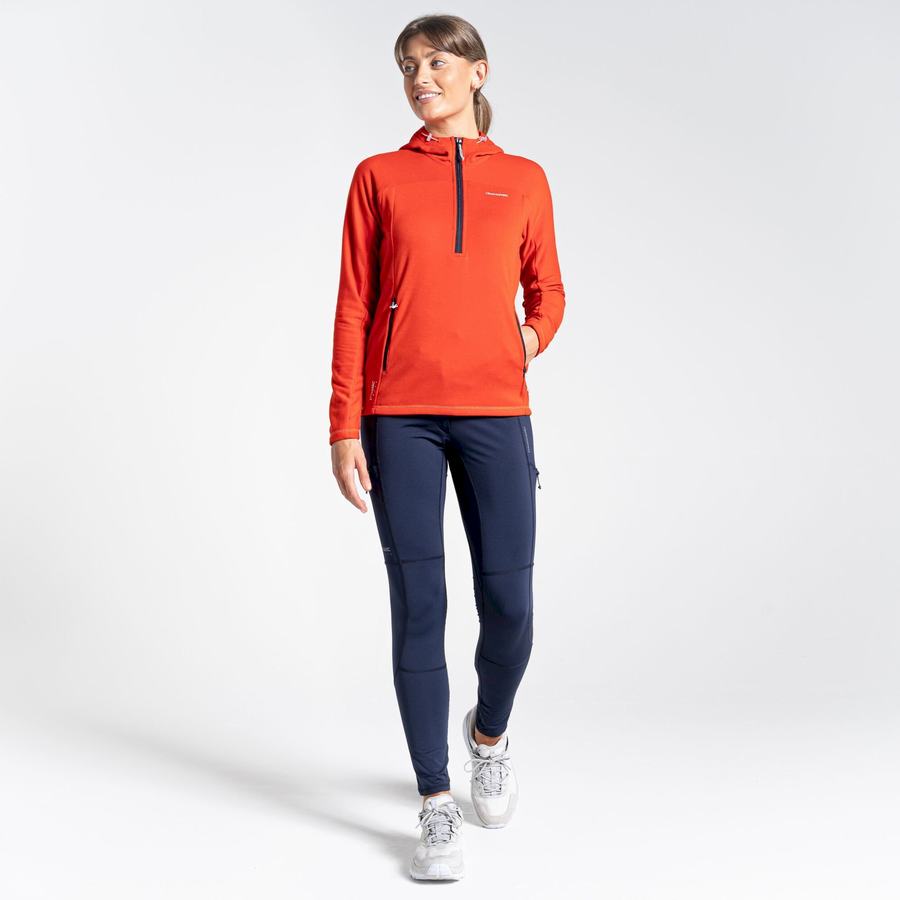 T Shirts Craghoppers Dynamic Encapuchonné Half Zip Top Femme Orange | GDR6115ZK