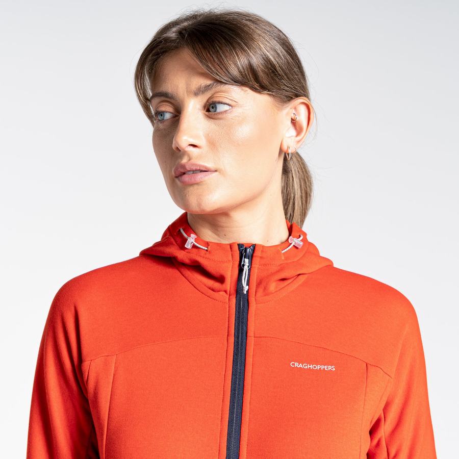 T Shirts Craghoppers Dynamic Encapuchonné Half Zip Top Femme Orange | GDR6115ZK