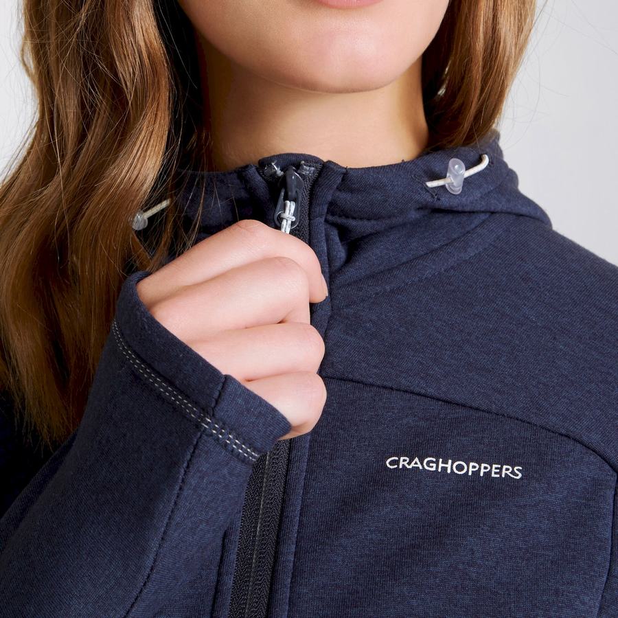 T Shirts Craghoppers Dynamic Encapuchonné Half Zip Femme Bleu Bleu Marine | KAC7495ZG