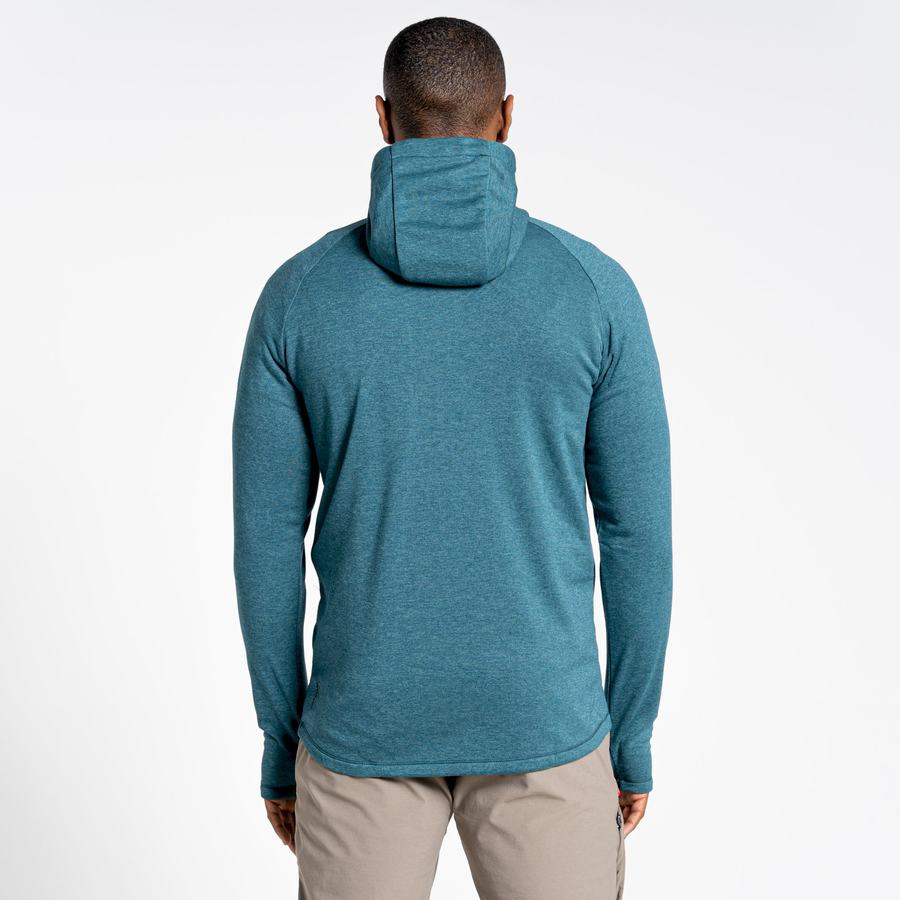 T Shirts Craghoppers Dynamic Encapuchonné Half Zip Top Homme Vert | NCA8531DE